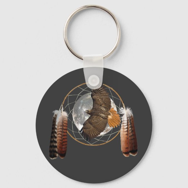 Hawk Moon Keychain (Front)