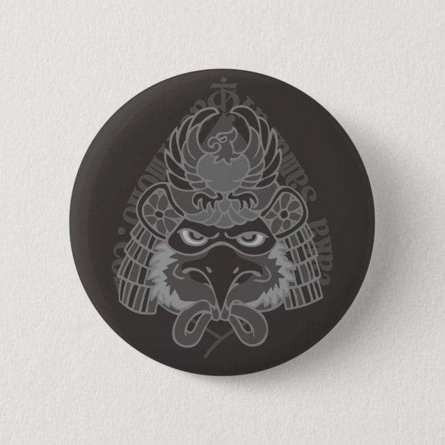 hawk Samurai 2 Inch Round Button (Front)