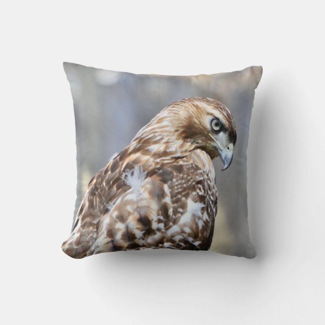 Hawk Throw Pillow (Front)