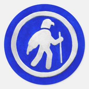 Hawk Trail Marker Classic Round Sticker