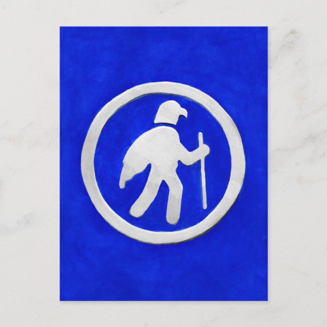 Hawk Trail Marker Postcard (Front)