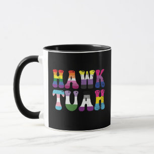 Hawk Tuah Funny LGBTQ Rainbow Flag Ally Trans Mug