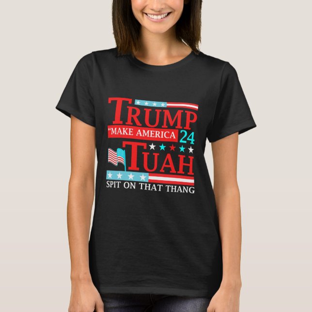 Hawk Tuah Funny Viral Humour Meme Video Tee Girl 2 (Front)