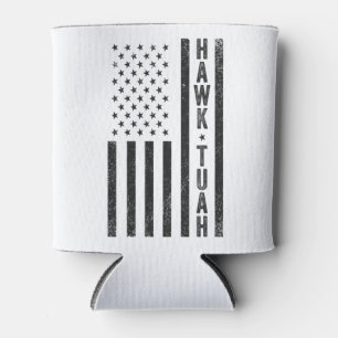 Hawk Tuah Spit On That Thang Funny 4th Of July   Can Cooler