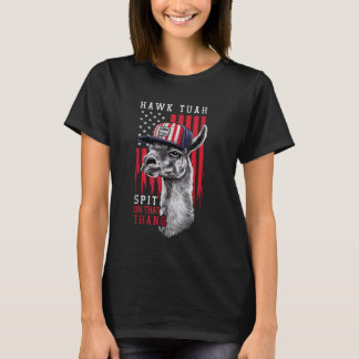 Hawk Tush Spit on that Thing Funny Llama July 4th T-Shirt