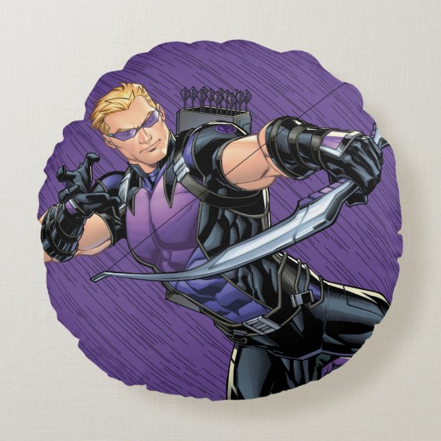 Hawkeye Assemble Round Pillow (Front)