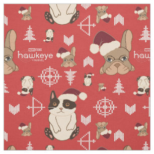 Hawkeye Cat & Dog Winter Holiday Pattern Fabric
