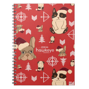 Hawkeye Cat & Dog Winter Holiday Pattern Notebook