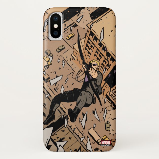 Hawkeye Falling From Window Case-Mate iPhone Case (Back)
