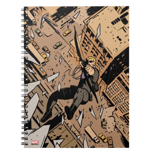 Hawkeye Falling From Window Notebook (Front)