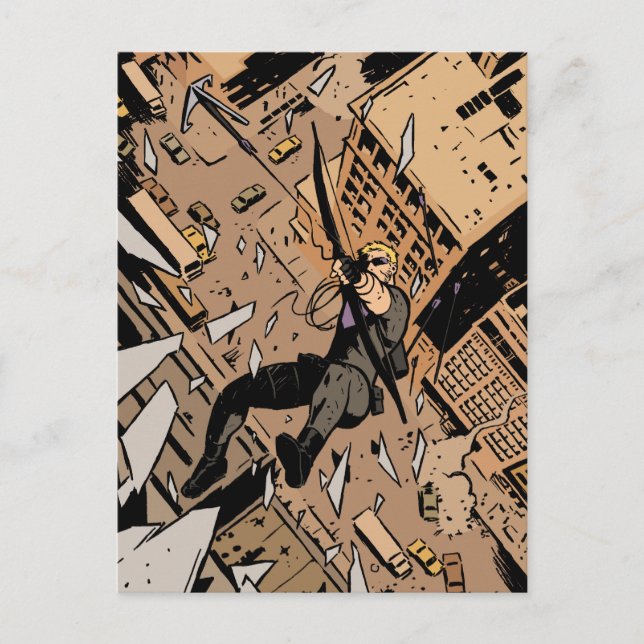 Hawkeye Falling From Window Postcard (Front)