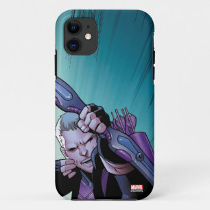 Hawkeye Firing Arrows Comic Panel iPhone 11 Case