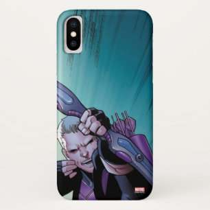 Hawkeye Firing Arrows Comic Panel iPhone X Case