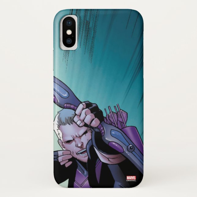 Hawkeye Firing Arrows Comic Panel Case-Mate iPhone Case (Back)