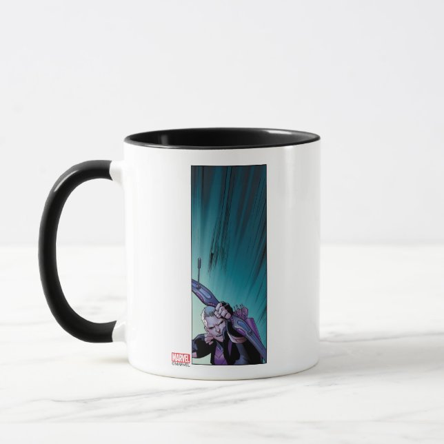 Hawkeye Firing Arrows Comic Panel Mug (Left)