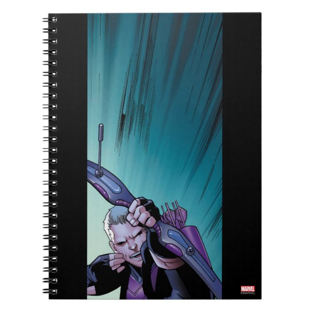 Hawkeye Firing Arrows Comic Panel Notebook (Front)