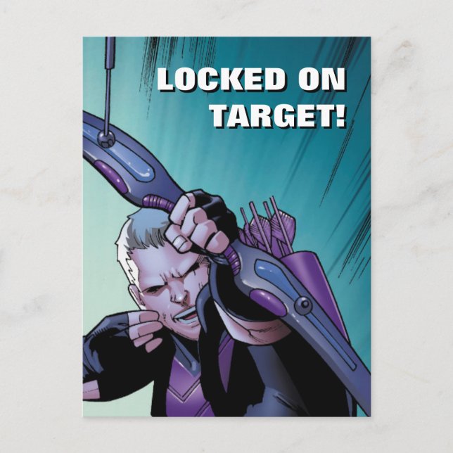 Hawkeye Firing Arrows Comic Panel Postcard (Front)
