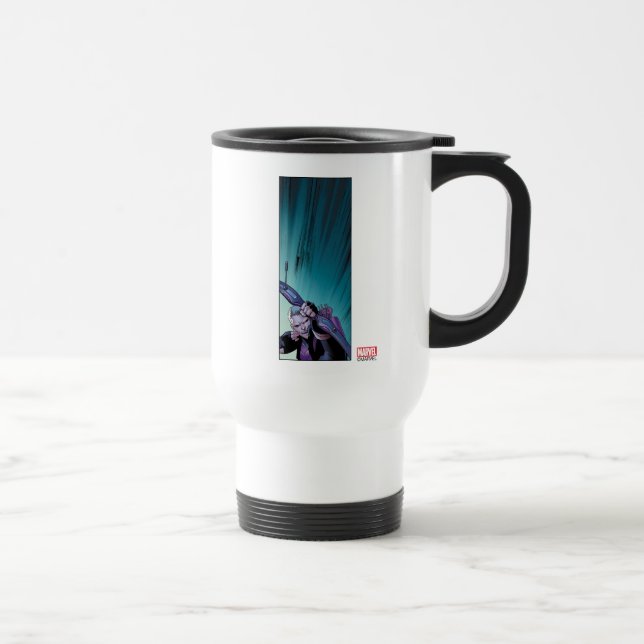 Hawkeye Firing Arrows Comic Panel Travel Mug (Right)