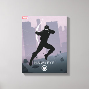 Hawkeye Heroic Silhouette Canvas Print