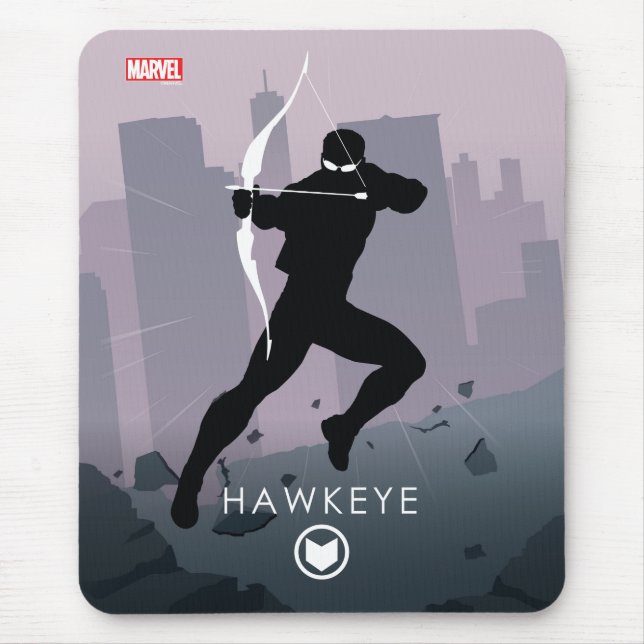 Hawkeye Heroic Silhouette Mouse Pad (Front)