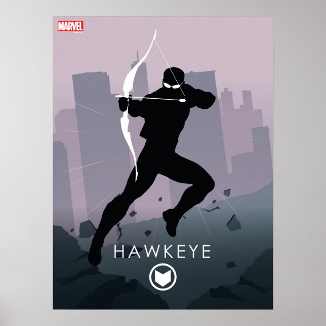 Hawkeye Heroic Silhouette Poster (Front)