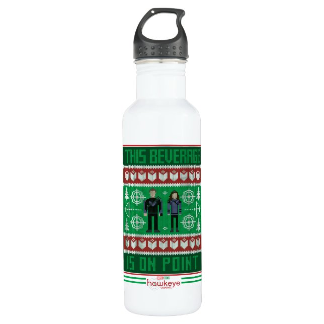 Hawkeye & Kate Bishop Holiday Graphic 710 Ml Water Bottle (Front)