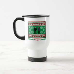 Hawkeye & Kate Bishop Holiday Graphic Travel Mug