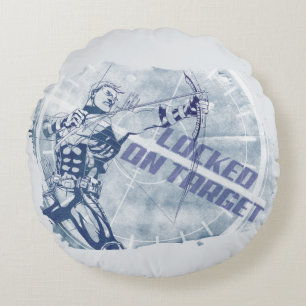 Hawkeye Locked On Target Round Pillow