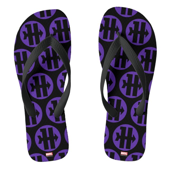 Hawkeye On Target Logo Flip Flops (Footbed)