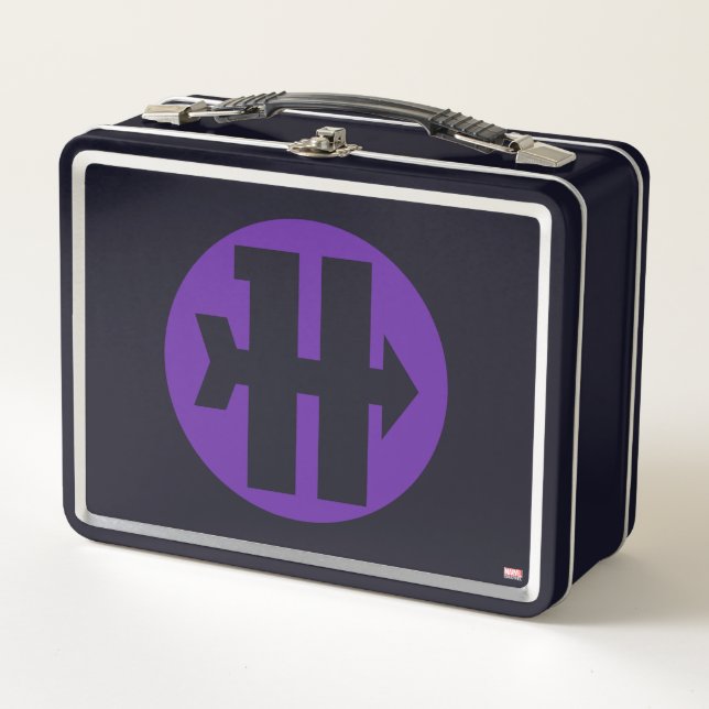 Hawkeye On Target Logo Metal Lunch Box (Front)