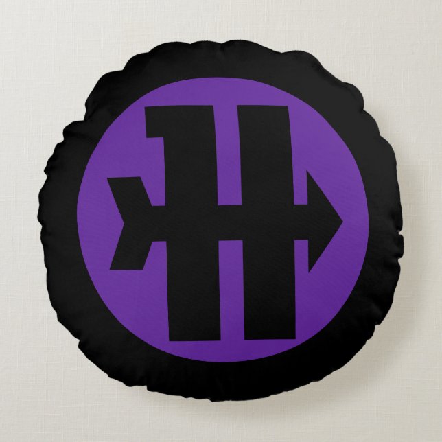 Hawkeye On Target Logo Round Pillow (Front)
