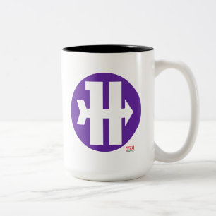 Hawkeye On Target Logo Two-Tone Coffee Mug