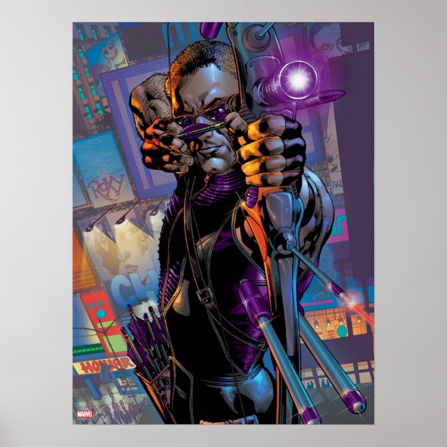 Hawkeye Taking Aim Poster (Front)