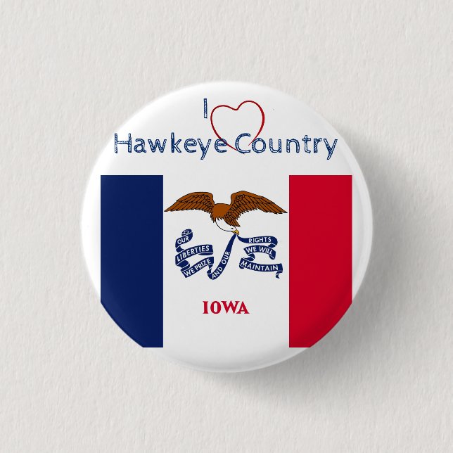Hawkeyes Fan   1 Inch Round Button (Front)