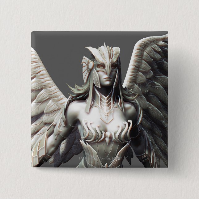 Hawkgirl Alternate 2 Inch Square Button (Front)