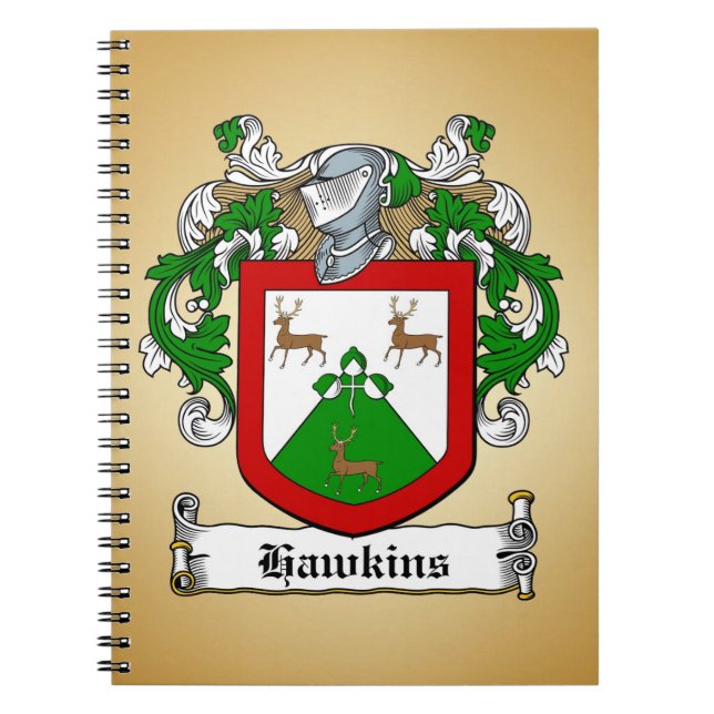 Hawkins Coat of Arms Notebook (Front)