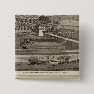 Hawkins, Mayes residences 2 Inch Square Button