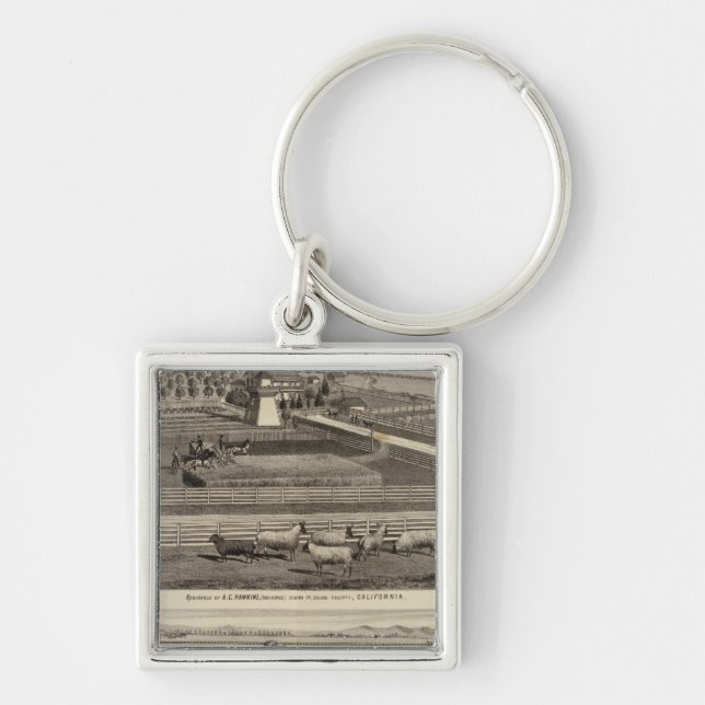 Hawkins, Mayes residences Keychain (Front)