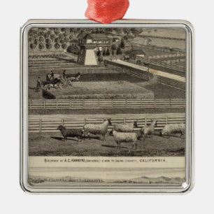 Hawkins, Mayes residences Metal Ornament