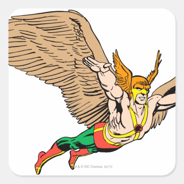 Hawkman Flies Square Sticker (Front)