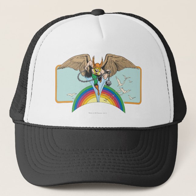 Hawkman Flies Thru Sky Trucker Hat (Front)