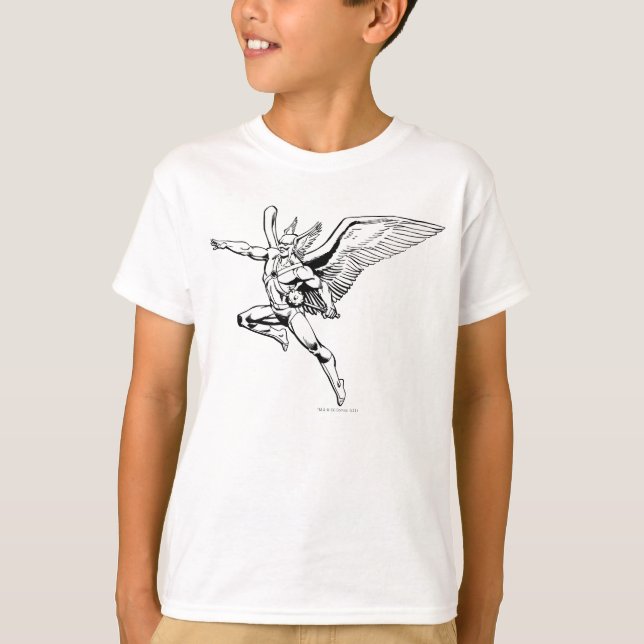 Hawkman Soaring Outline T-Shirt (Front)