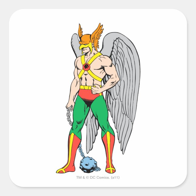 Hawkman Standing Pose Square Sticker (Front)