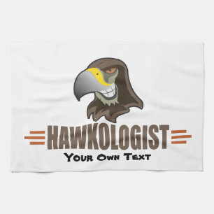HAWKS - Birds, School Sports Team Mascot Kitchen Towel