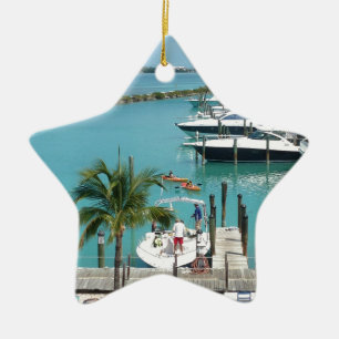 Hawk's Cay Marina Ceramic Ornament