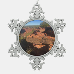 Hawks Head, Kalbarri, Western Australia Snowflake Pewter Christmas Ornament