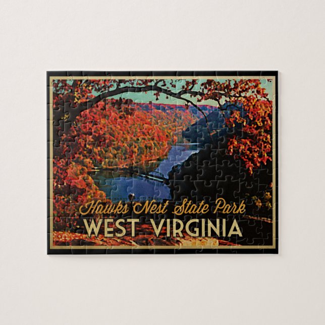 Hawks Nest SP West Virginia Jigsaw Puzzle (Horizontal)
