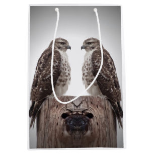 Hawks on a post medium gift bag