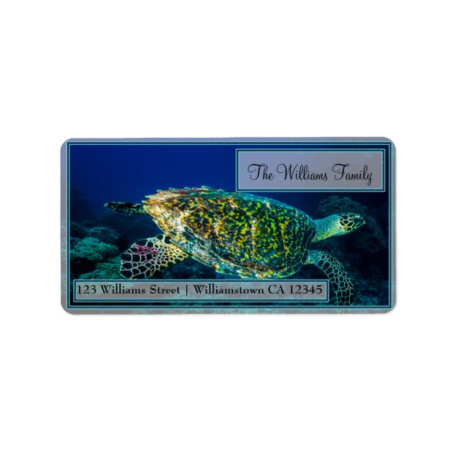 Hawksbill Sea Turtle Address Labels (Front)