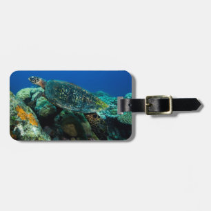Hawksbill Sea Turtle in the Coral Sea Luggage Tag
